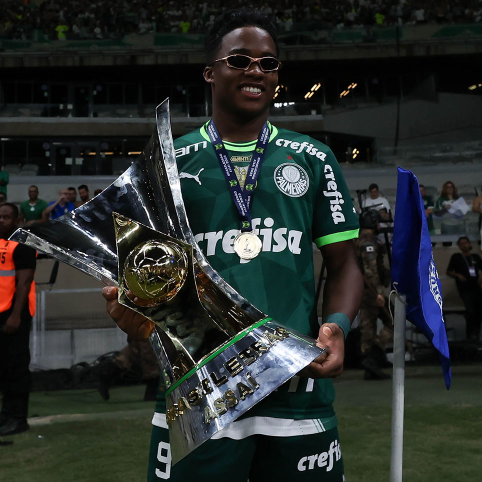 Endrick, campeão Palmeiras Brasileiro 2023